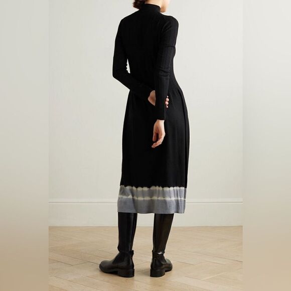 Proenza Schouler NWT Lila Ombré Detail Long Sleeve Merino Wool Sweater Dress S - Picture 2 of 9